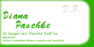 diana paschke business card